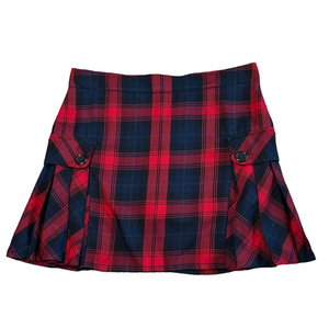 Lands' End School‎ Uniform Girls Plaid Pleated Skort Sz. 3 Juniors